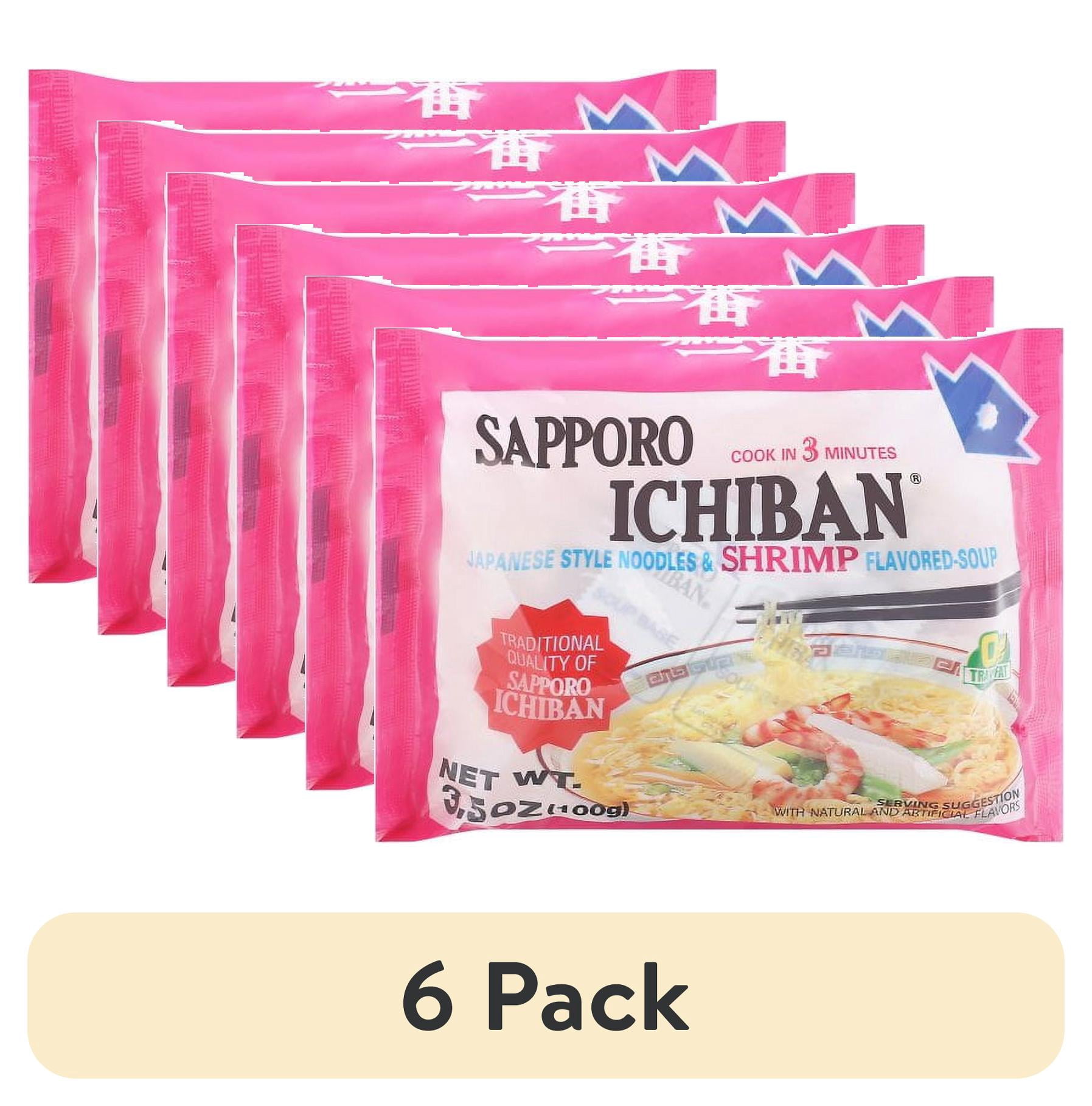 のりのりまさのり 6 pack) Sapporo Ichiban Japanese Style Ramen Noodles with Shrimp