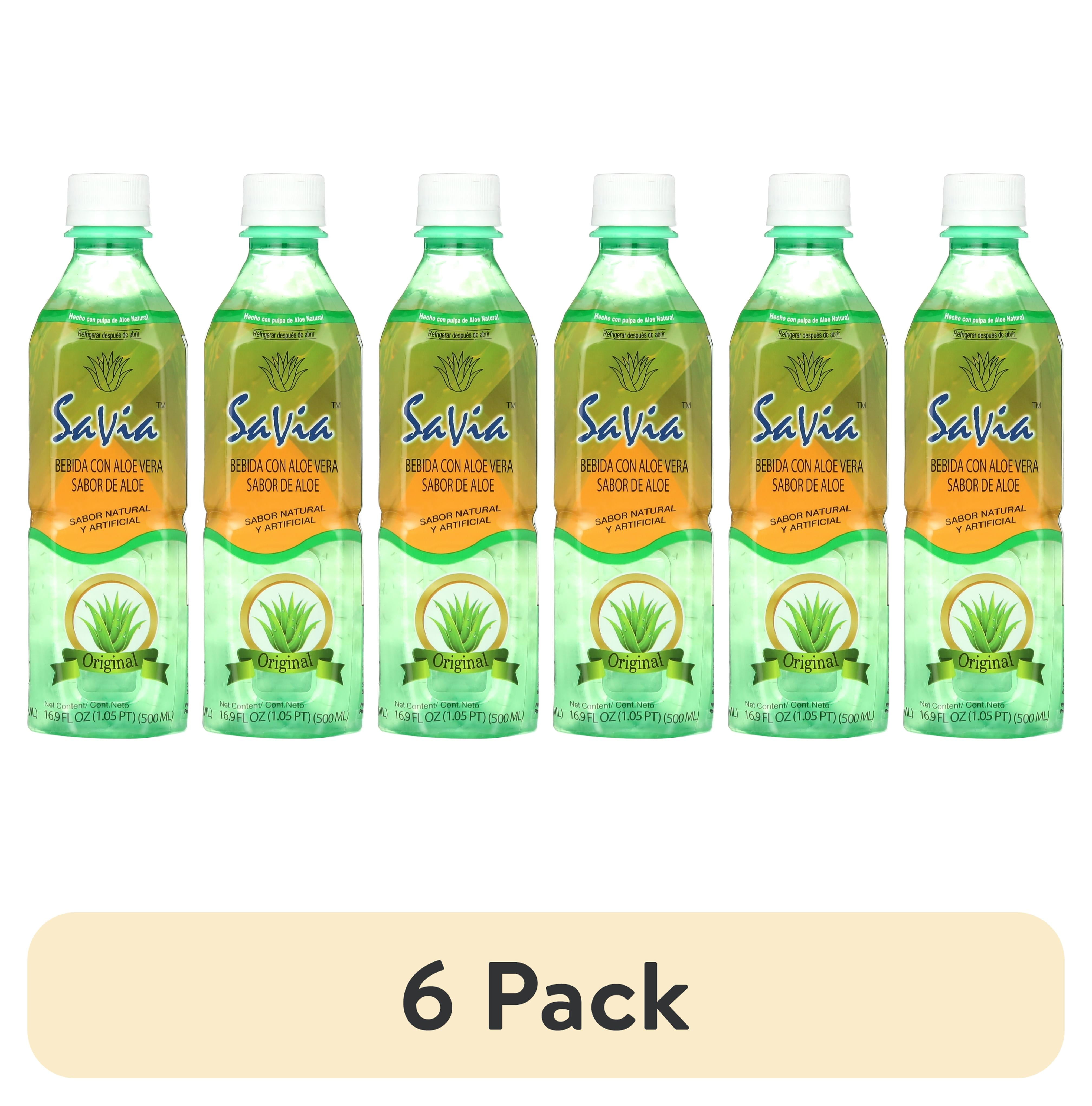 (6 pack) Savia Aloe Vera Drink, Original, 16.9 Fl Oz, 1 Count