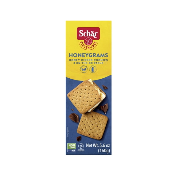 (6 pack) Schar Gluten Free Honeygrams, Honey Cookies, 5.6 oz, 3 Count