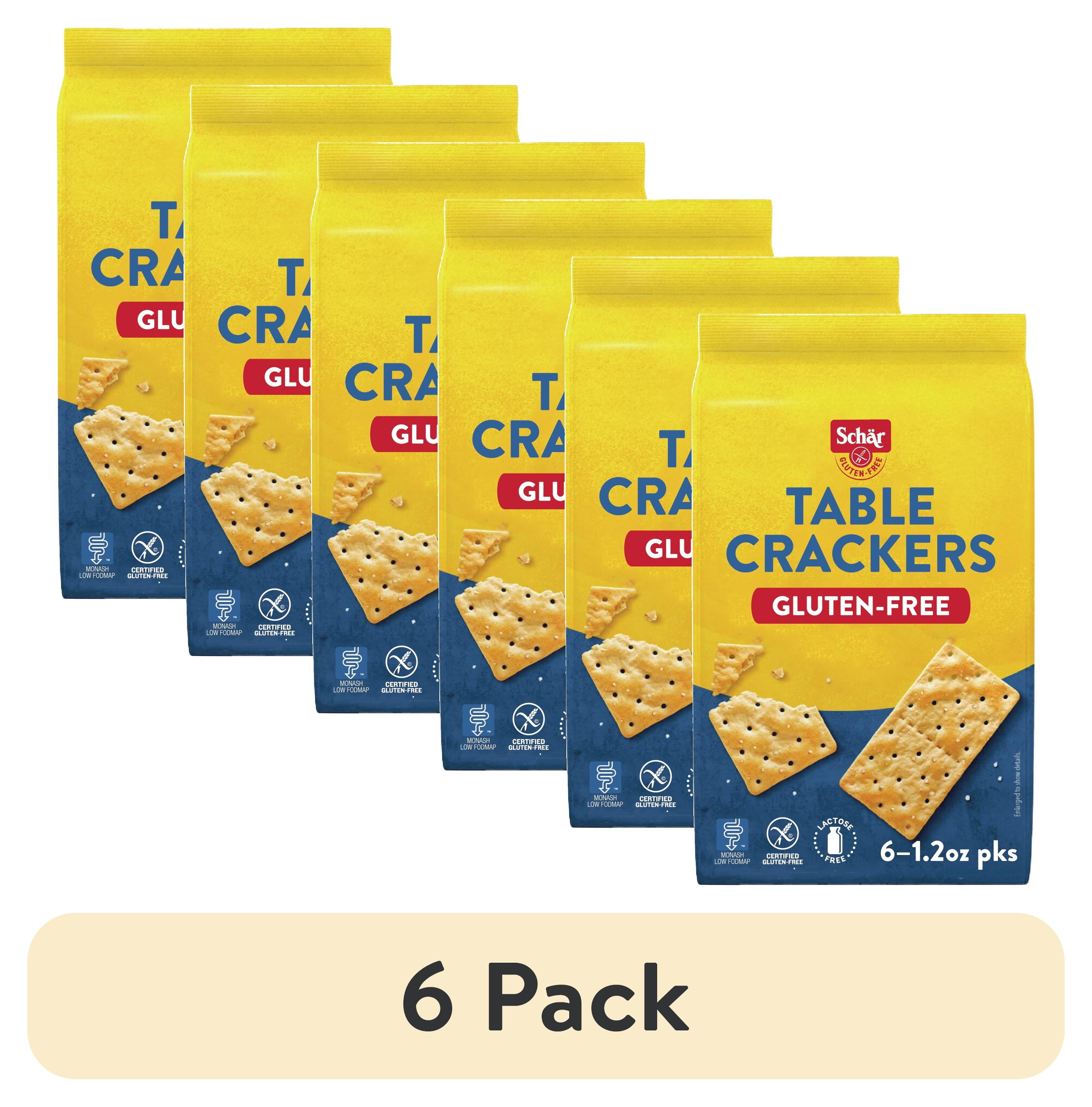 (6 pack) Schar Gluten Free Table Crackers, Paper Packet, 7.4 Ounce (1.2oz Packs per Case)