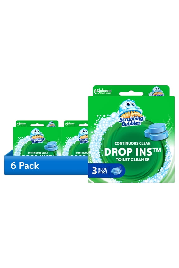 (6 pack) Scrubbing Bubbles Toilet Tablets, Continuous Clean Toilet Drop Ins, 3 Count