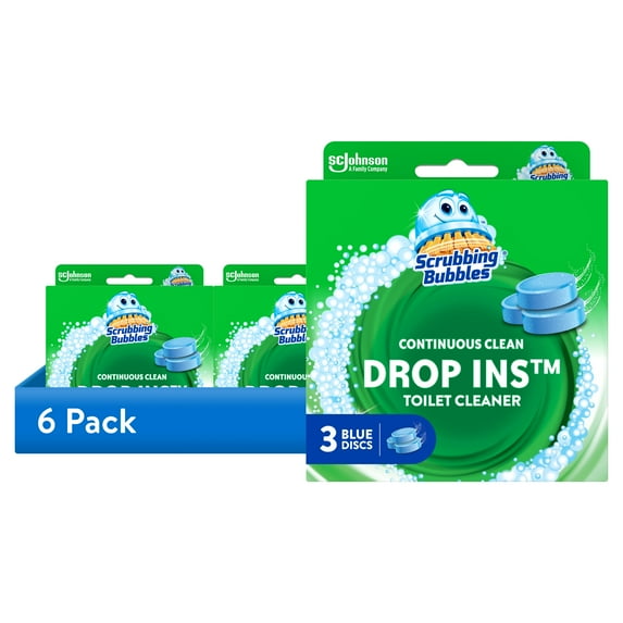 (6 pack) Scrubbing Bubbles Toilet Tablets, Continuous Clean Toilet Drop Ins, 3 Count