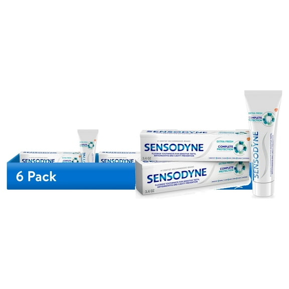 (6 pack) Sensodyne Complete Protection Sensitive Toothpaste, Extra Fresh, 3.4 Oz, 2 Pack