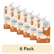 6 pack Serenity Kids Free Range Turkey Stage 2 Baby Food Organic Sweet Potato Pumpkin & Beet, 3.5oz Pouch