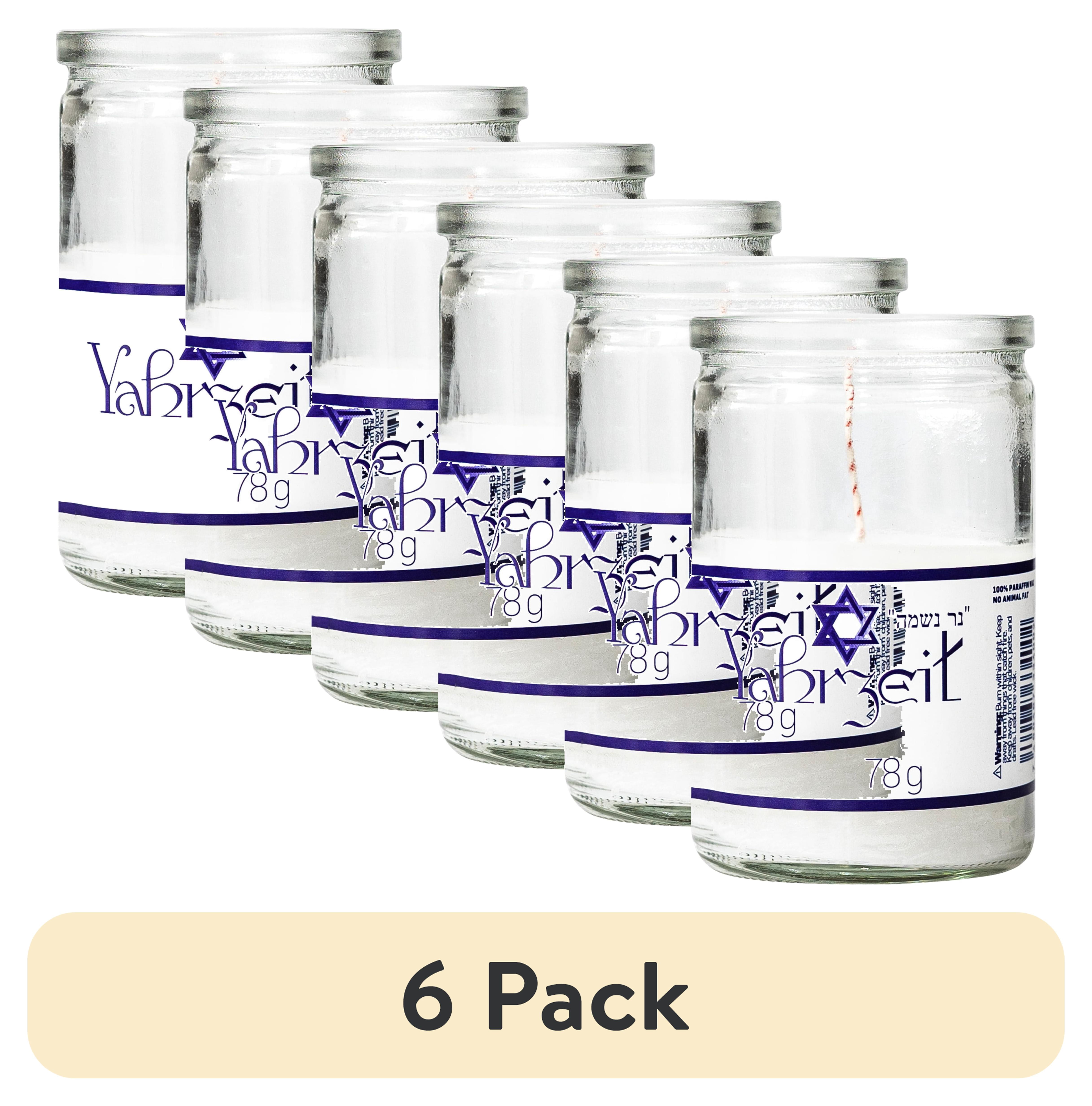 (6 pack) Serenity Memorial Candle Unscented 2.75 oz Glass Jar