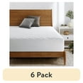 thumbnail image 1 of (6 pack) Sertapedic 5-in-1 Ultimate Quilted Comfort & Protection Mattress Pad, White, King, 1 of 7