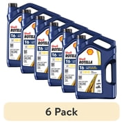 6 pack Shell Rotella T6 Full Synthetic 15W-40 Diesel Engine Oil, 1 Gallon