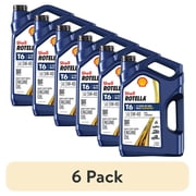 6 pack Shell Rotella T6 Full Synthetic 5W-40 Diesel Engine Oil, 1 Gallon