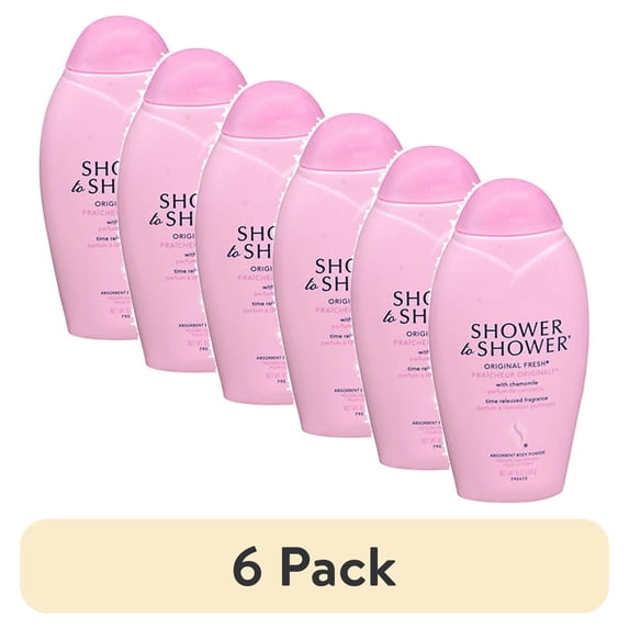 (6 pack) Shower to Shower Original Fresh Absorbent Body Powder, 8 oz