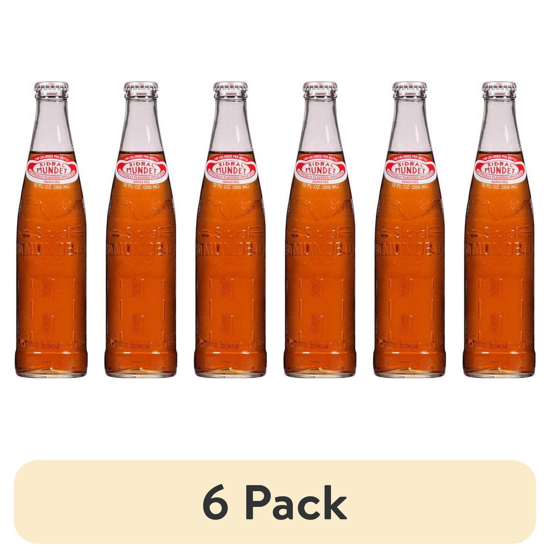 (6 pack) Sidral Mundet Apple Soda, 12 fl oz (355ml) Glass Bottle, 1 Count