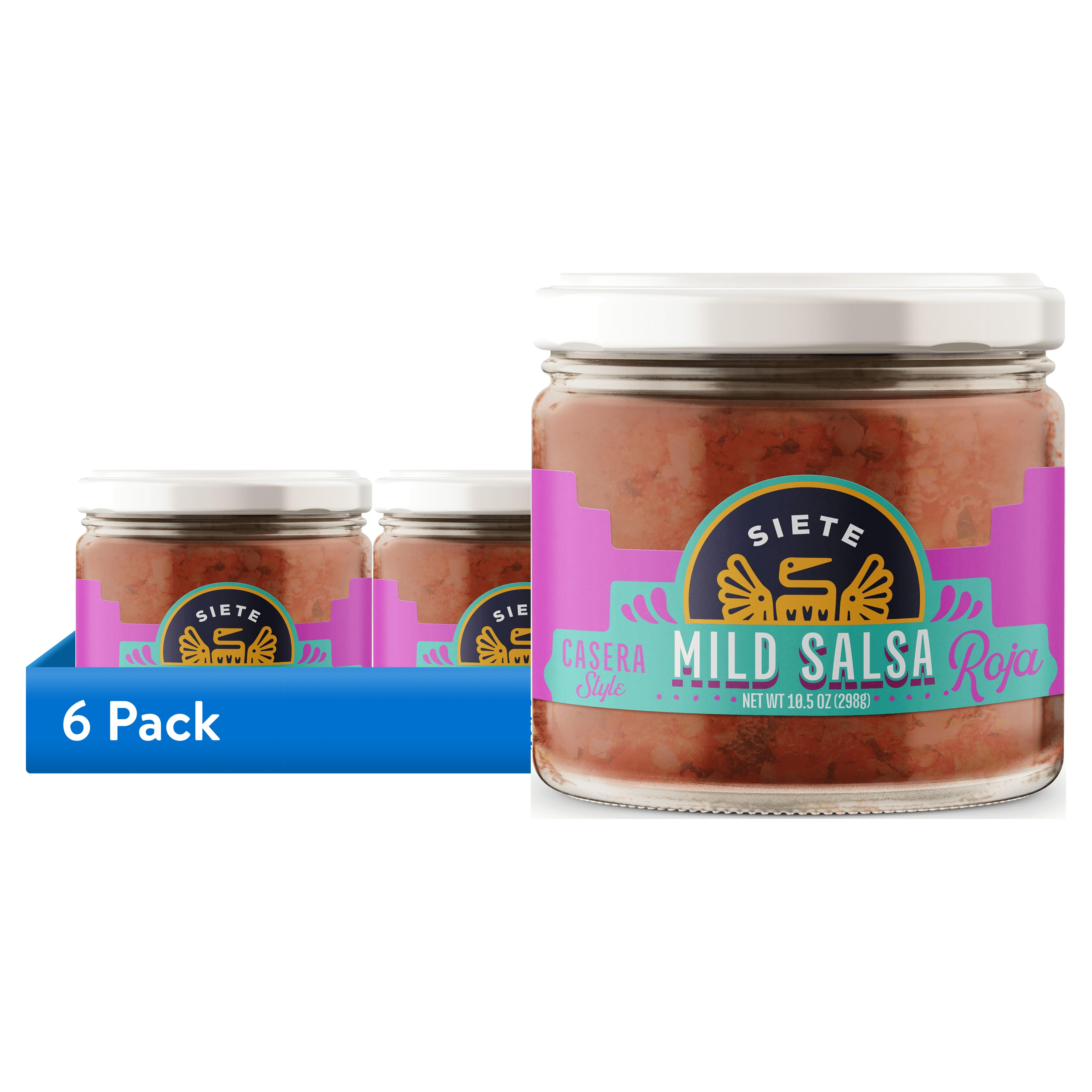 (6 pack) Siete Family Foods, Casera Salsa Roja, Mild, 10.5 oz.