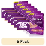 6 pack Silka Athletes Foot Prescription Strength Antifungal Cream, 1 oz