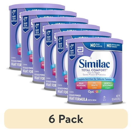 (6 pack) Similac Total Comfort Powder Baby Formula, 12.6-oz Can