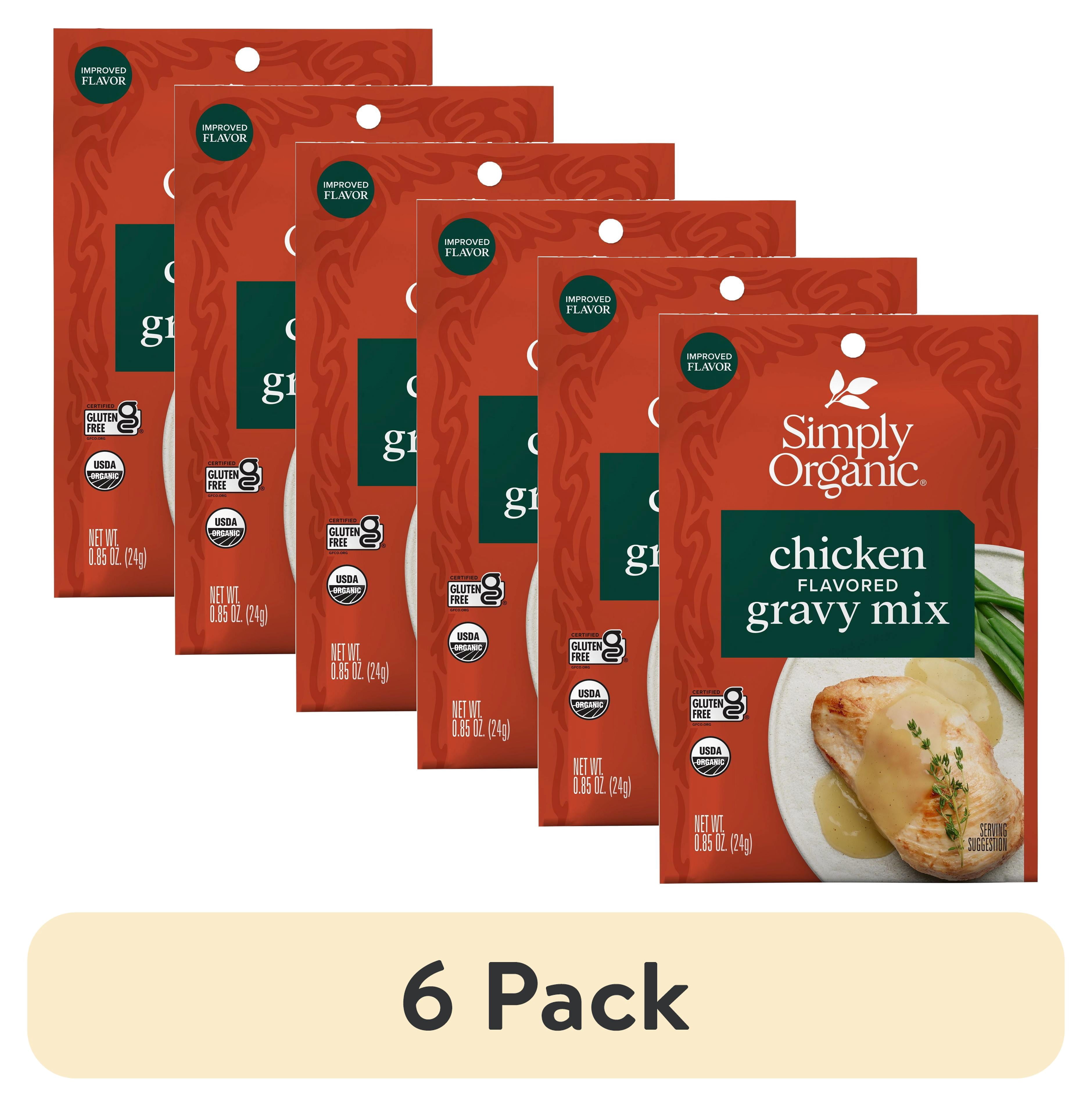 (6 pack) Simply Organic Roasted Chicken Gravy Seasoning Mix, .85 oz Packet