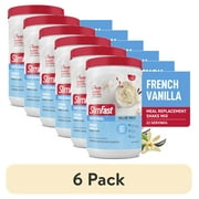 (6 pack) SlimFast Original Meal Replacement Shake Mix, French Vanilla, 22 Servings