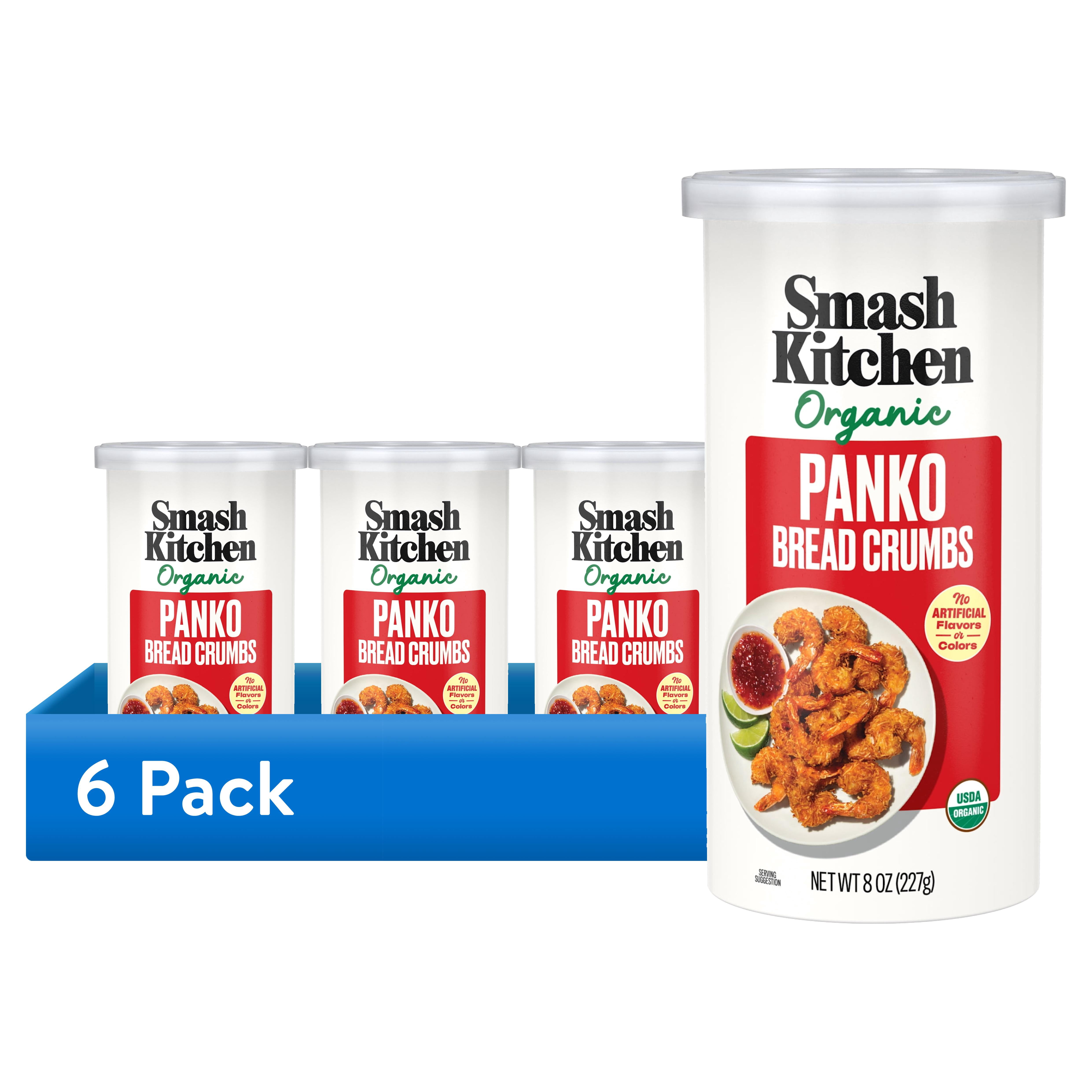 (6 pack) Smash Kitchen USDA Organic Non-GMO Panko Breadcrumbs, 8 oz