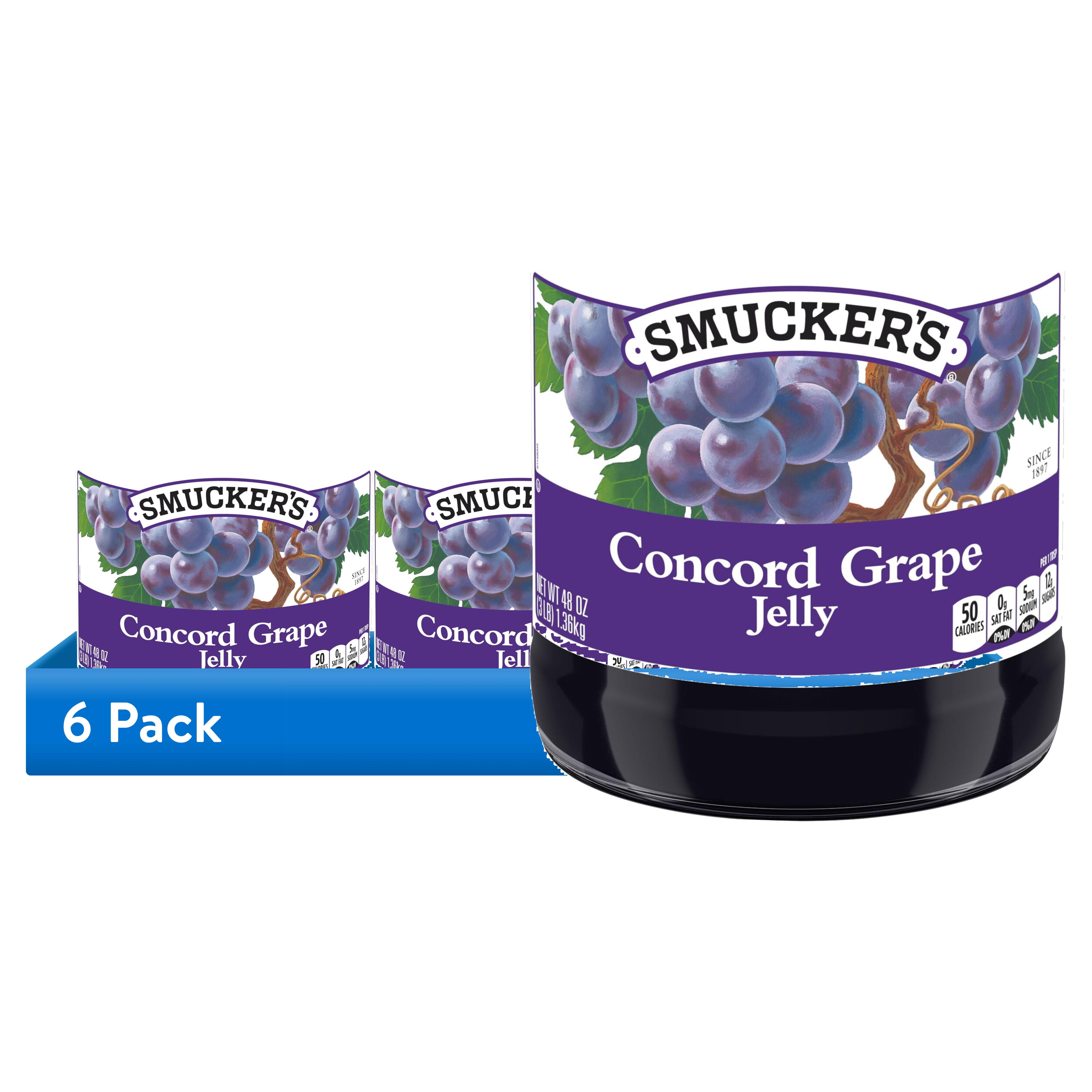 (6 pack) Smucker's Concord Grape Jelly, 48 Ounces