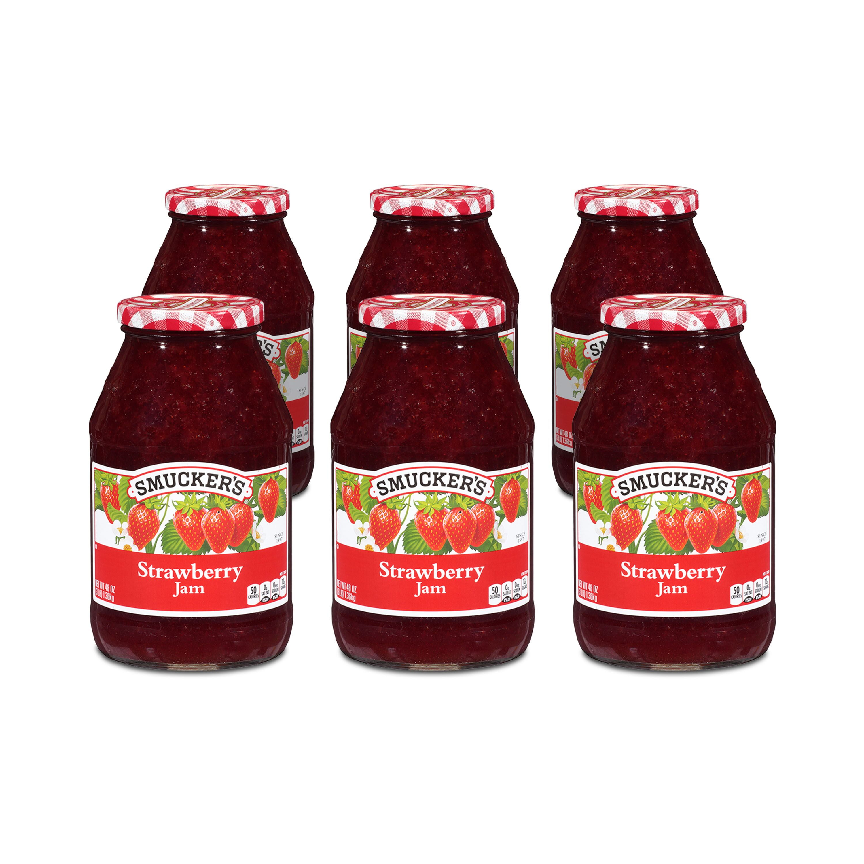 (6 pack) Smucker's Strawberry Jam, 48 oz