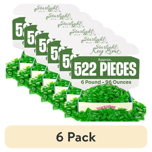 (6 pack) Starlight Candy, Individually Wrapped, Key Lime, 6 lb