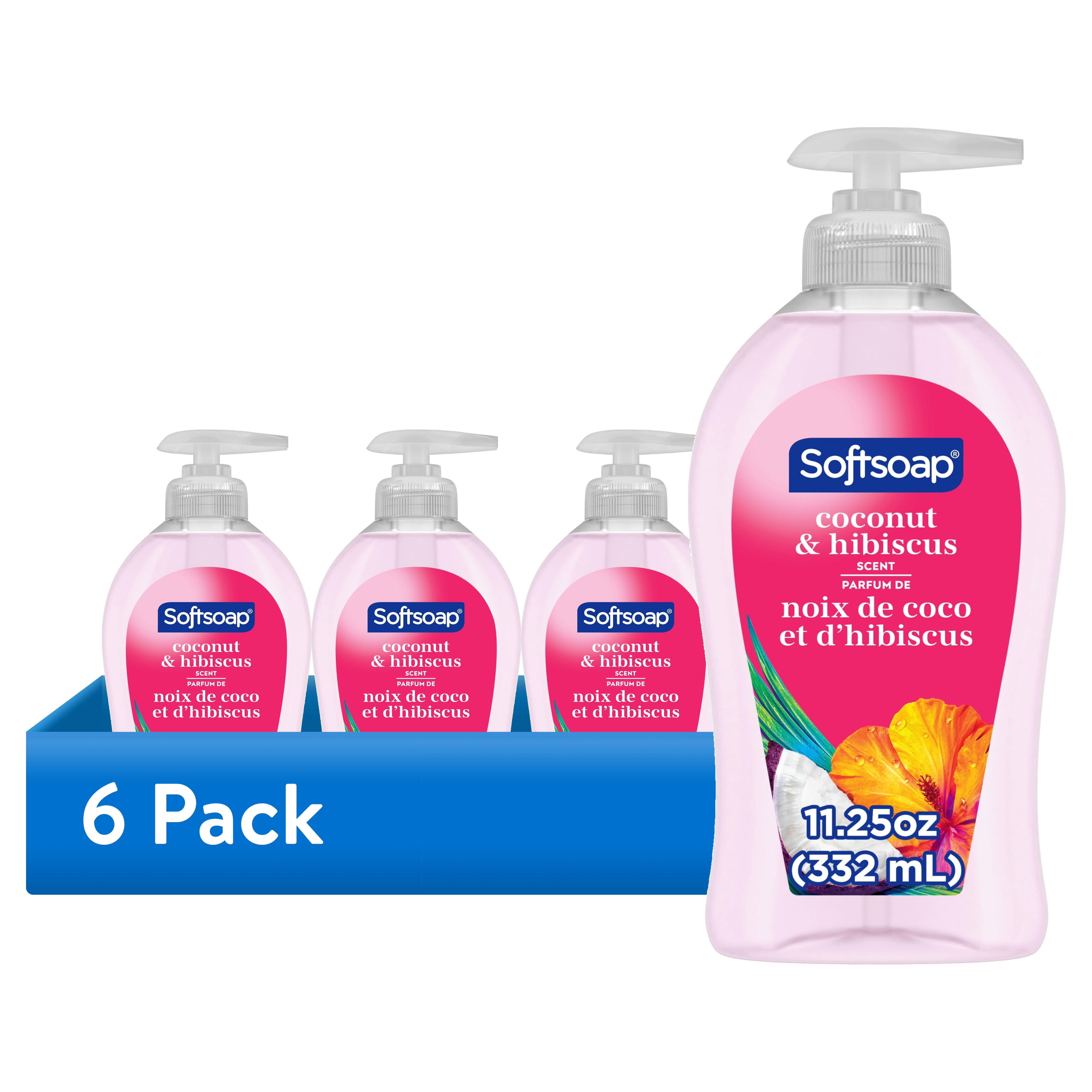 (6 pack) Softsoap Moisturizing Liquid Hand Soap, Coconut and Hibiscus, 11.25 Fluid Ounce Bottle