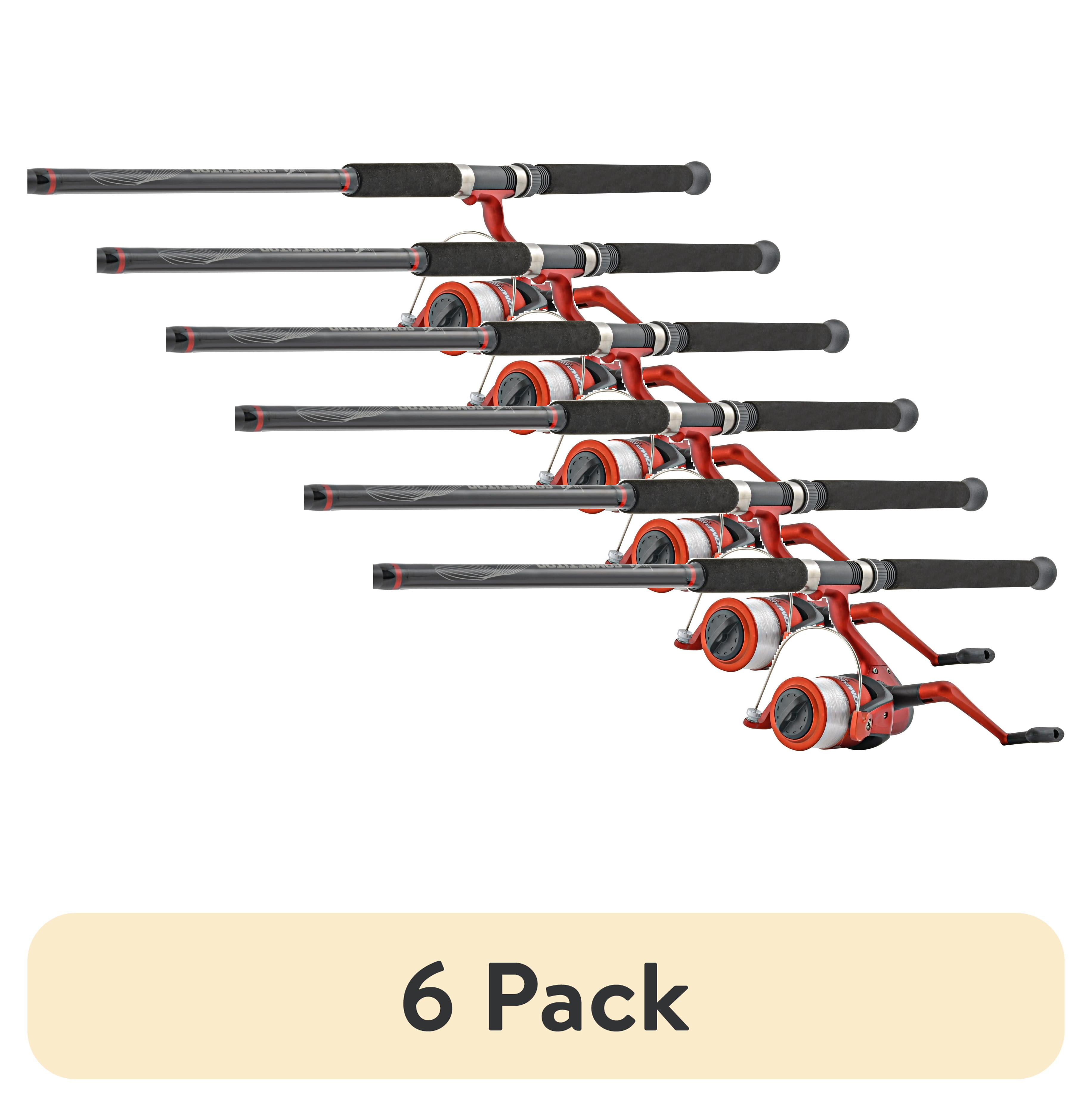 competitor fishing poles 6 pack) South Bend Competitor 7' 2Pc Black Spinning Fishing Combo