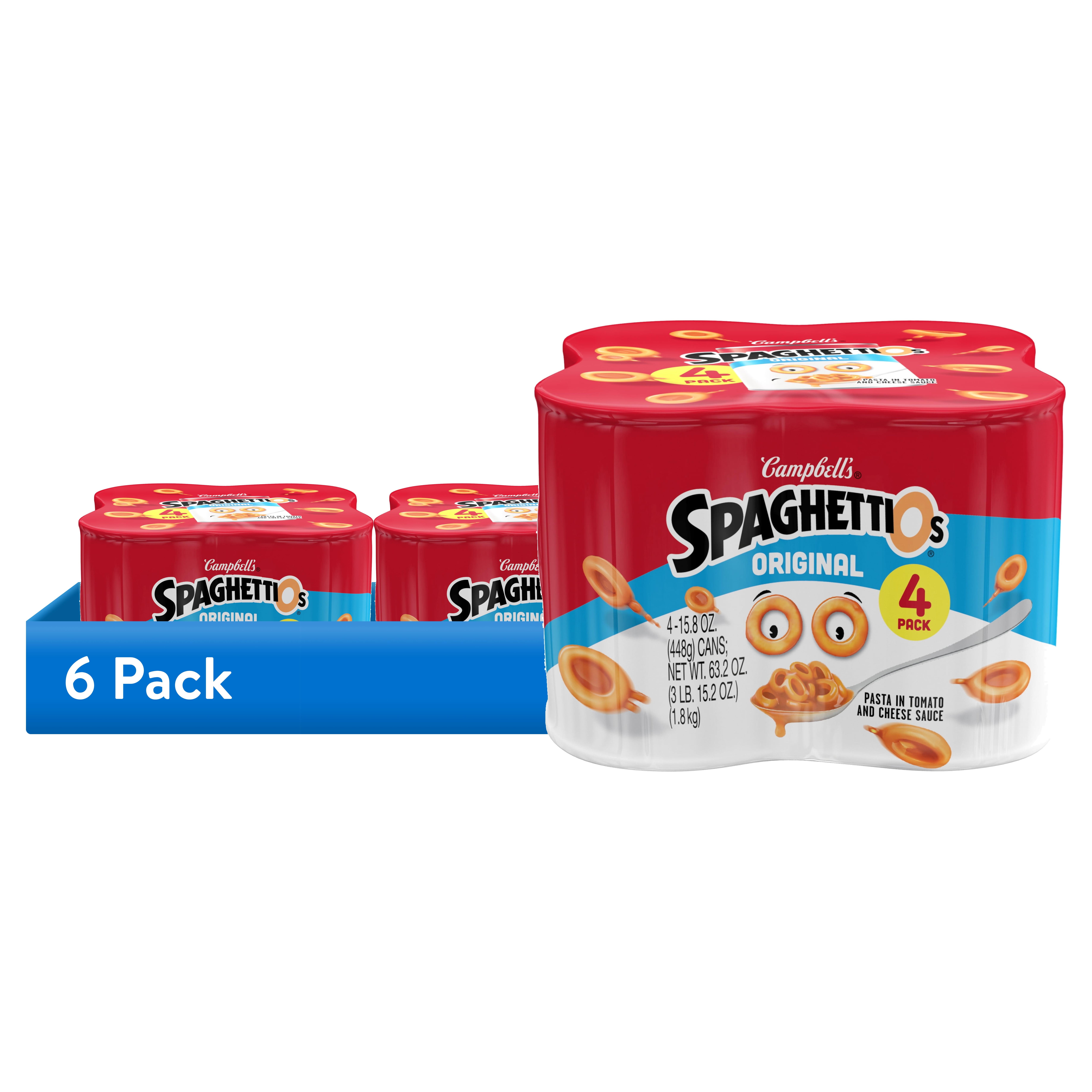 (6 pack) SpaghettiOs Original Canned Pasta, 15.8 oz Can (Pack of 4)