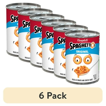 (6 pack) SpaghettiOs Original Canned Pasta, 15.8 oz Can