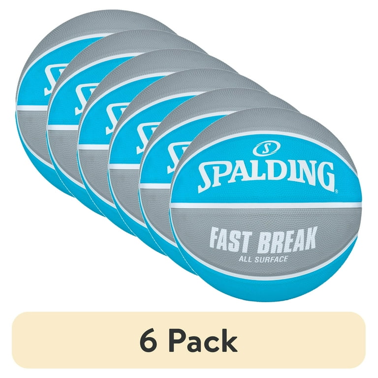 6 pack) Spalding Fast Break All Surface Blue/Silver