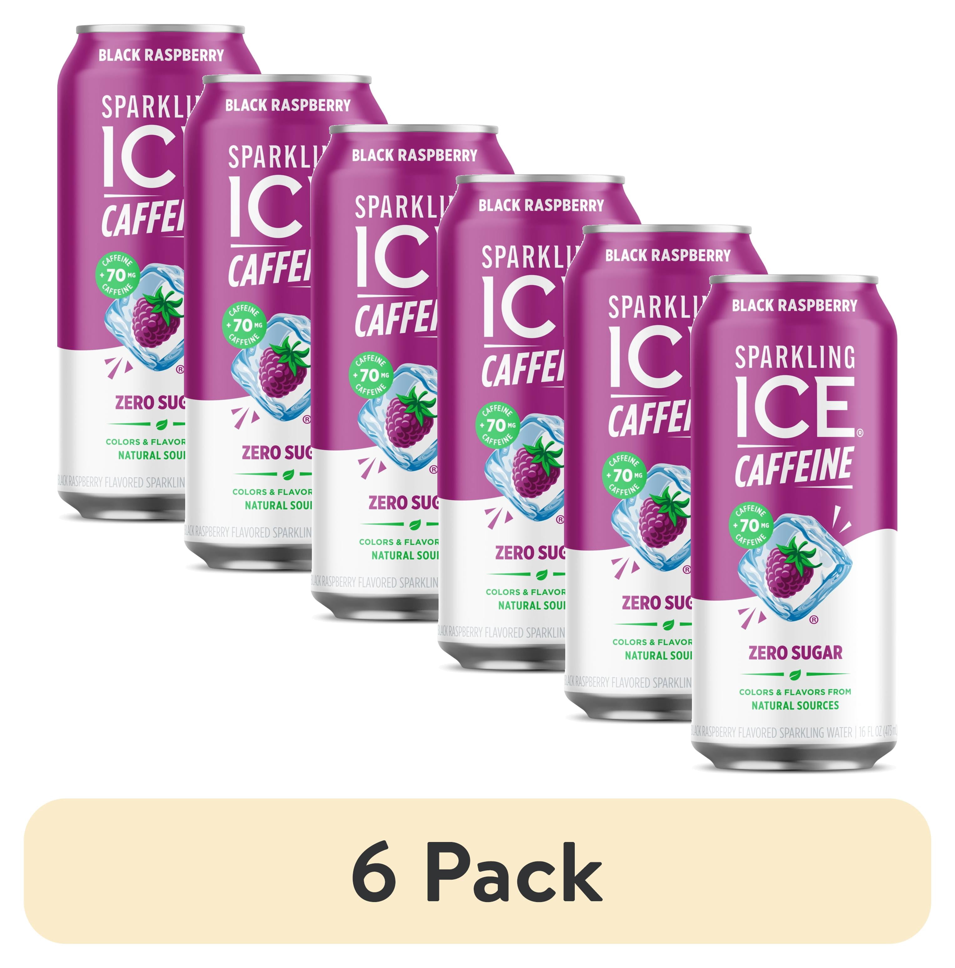 Sourbelt Raspberry (6 pack) Sparkling Ice Caffeine Naturally Flavored Sparkling Water ...
