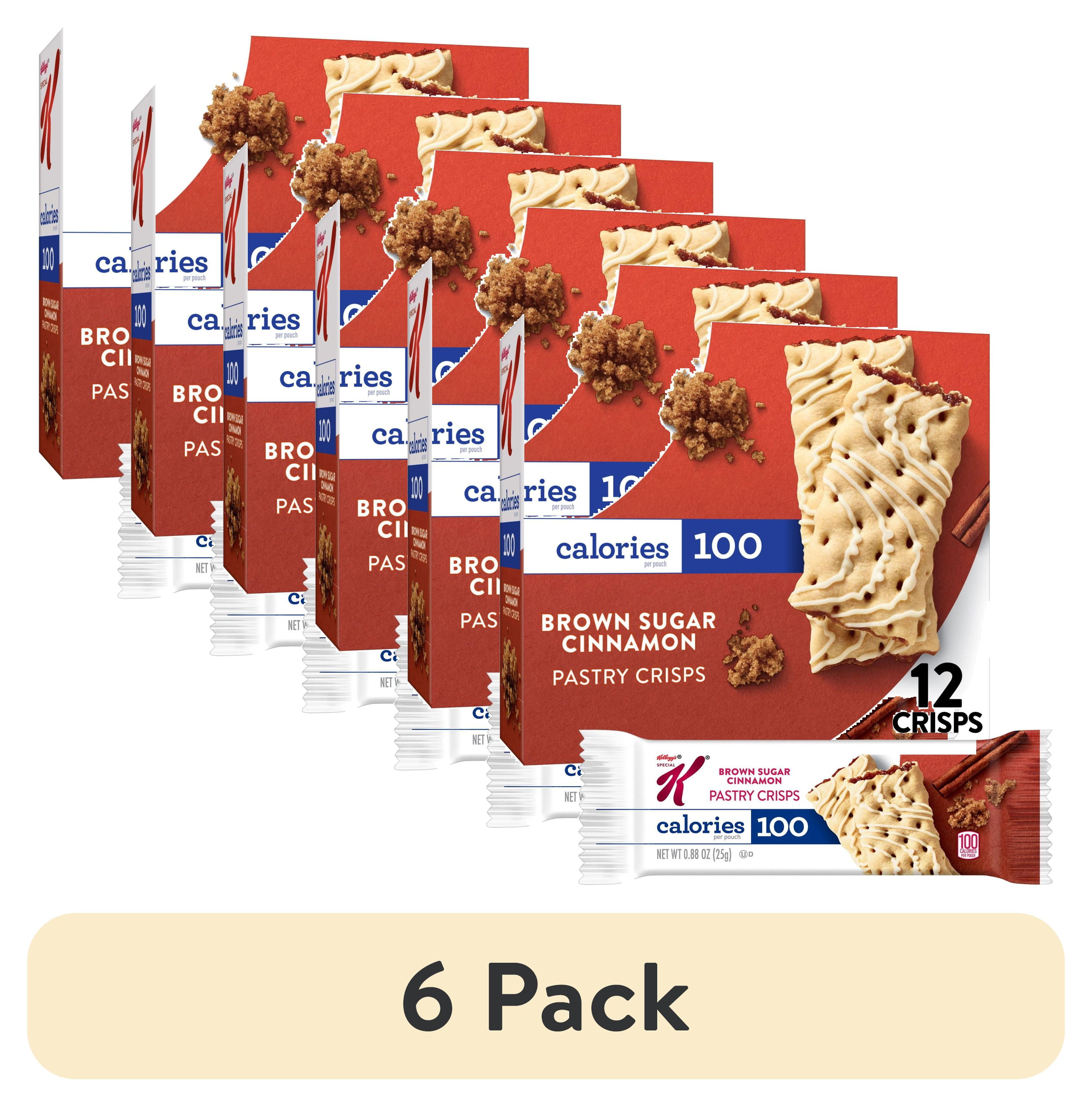 (6 pack) Special K Bar Brown Sugar Cinnamon Chewy Pastry Crisps, Ready-to-Eat, 100 Calorie Snacks, 5.28 oz, 12 Count