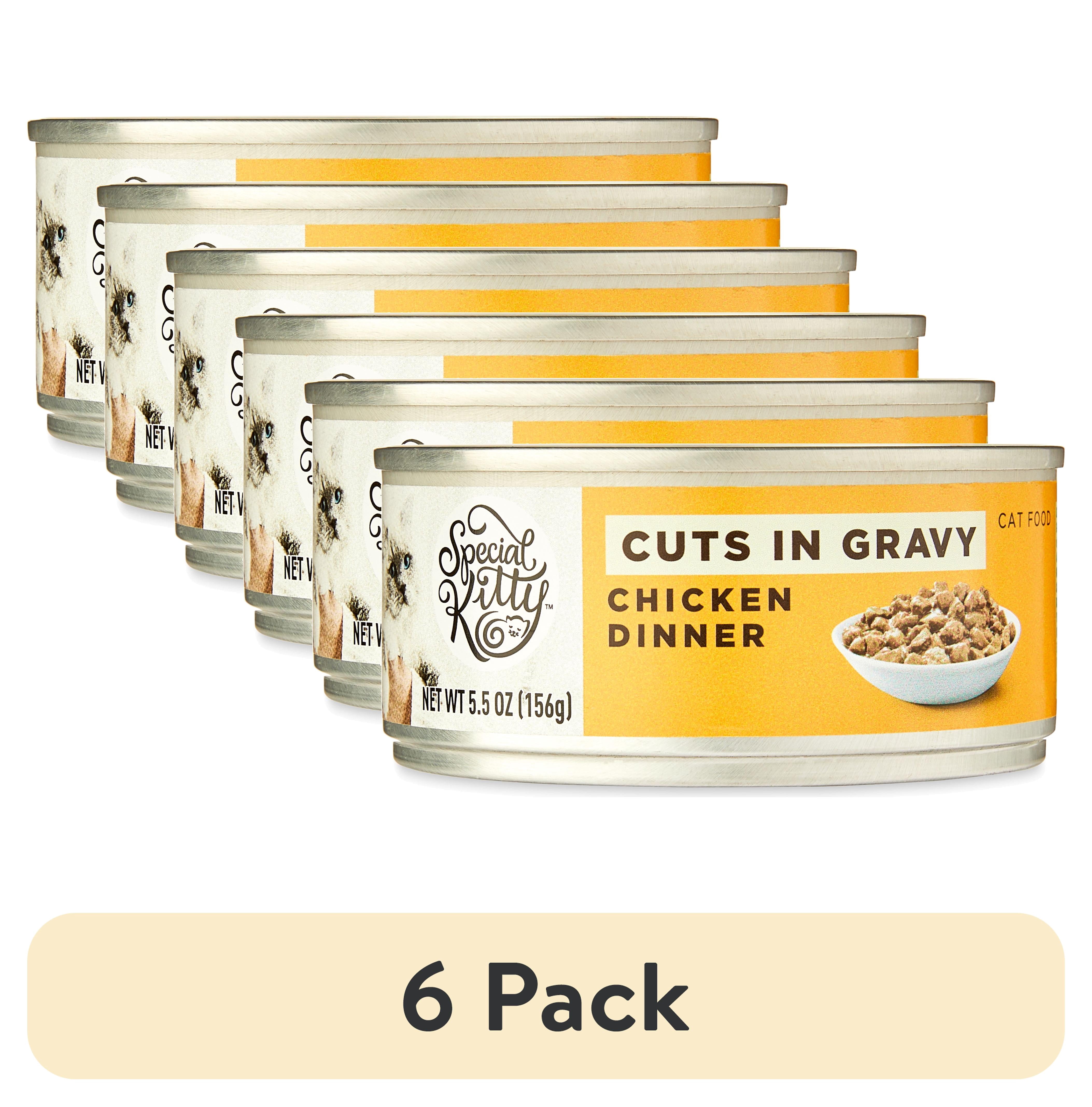 (6 pack) Special Kitty Chicken Dinner Cuts in Gravy Wet Cat Food, 5.5 oz Can
