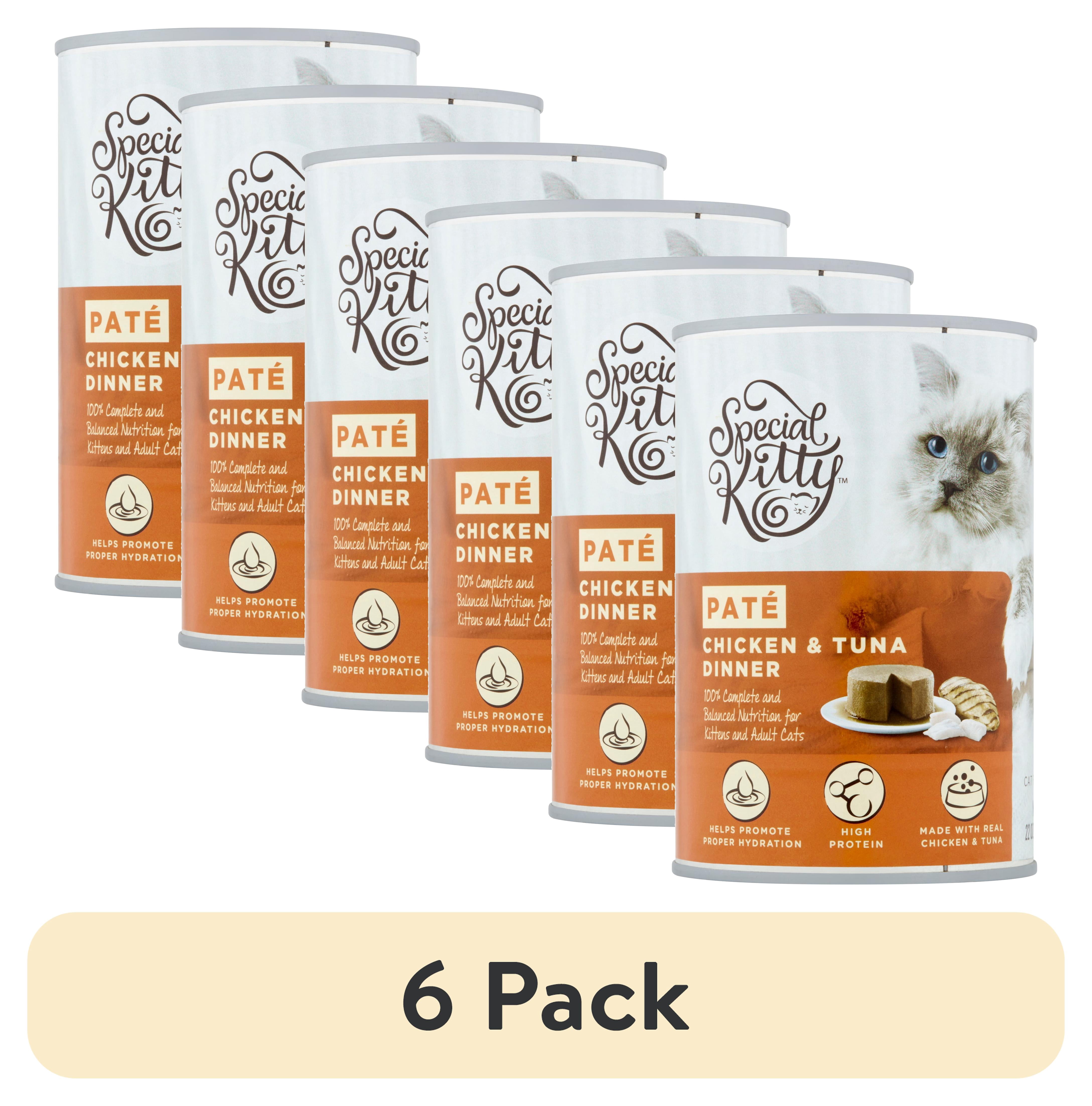 (6 pack) Special Kitty Chicken & Tuna Dinner Pate Wet Cat Food, 22 oz Can