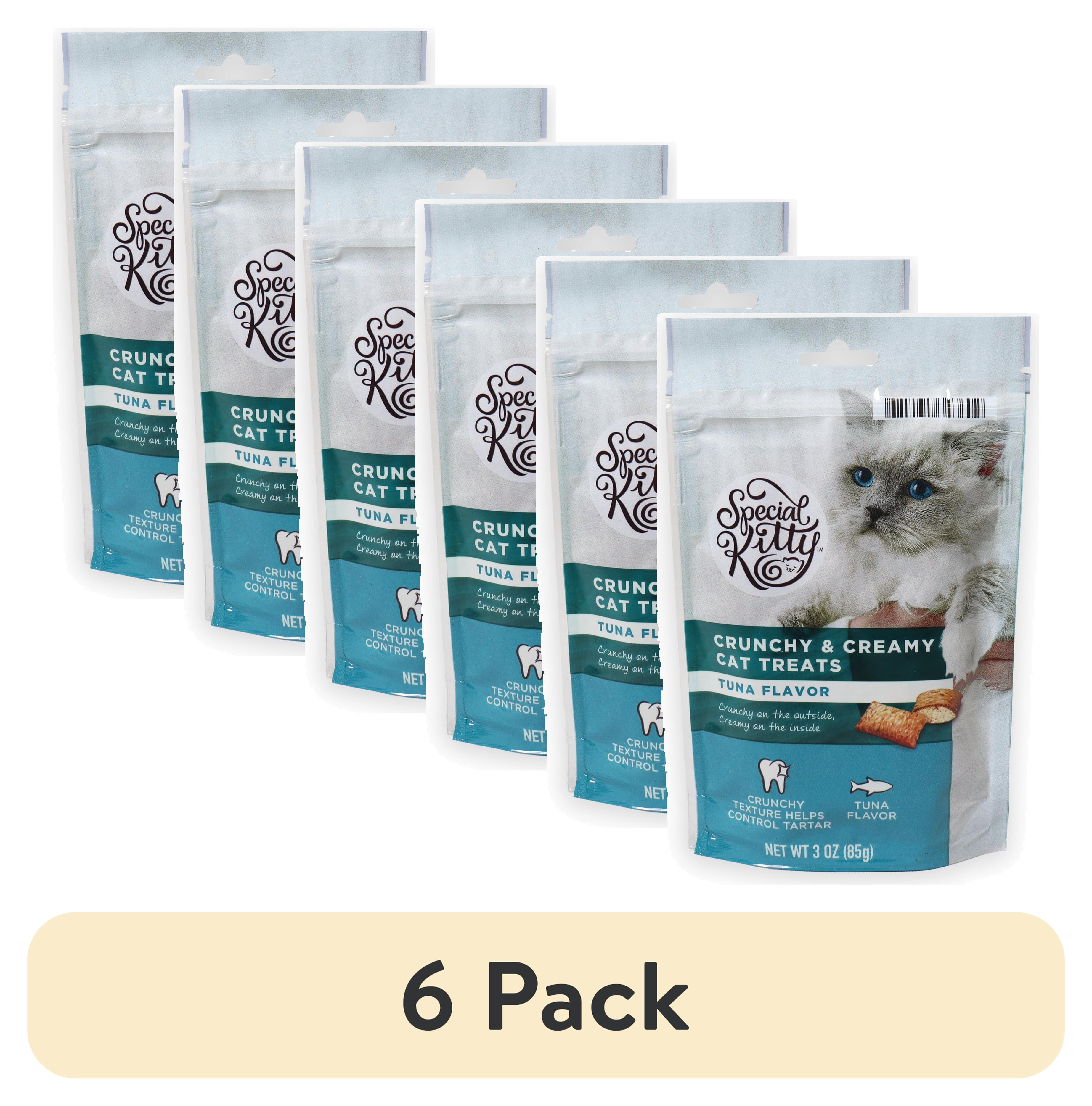 (6 pack) Special Kitty Crunchy and Creamy Cat Treats Tuna Flavor, 3 oz