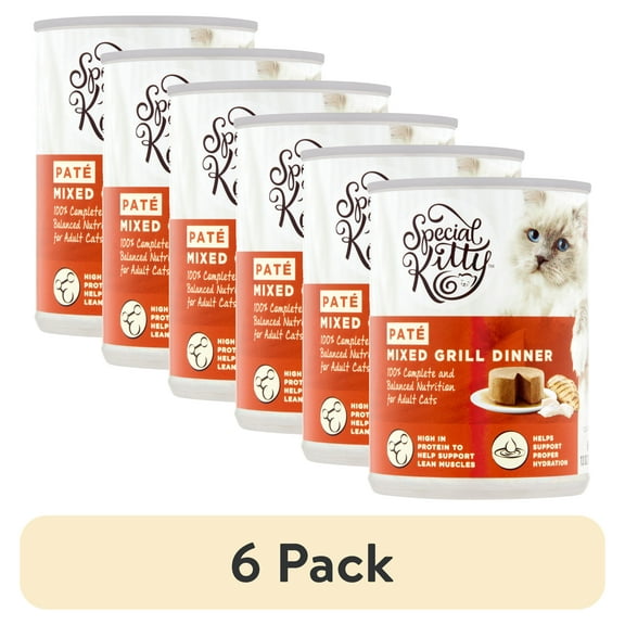 (6 pack) Special Kitty Mixed Grill Dinner Pate Wet Cat Food, 13 oz Can