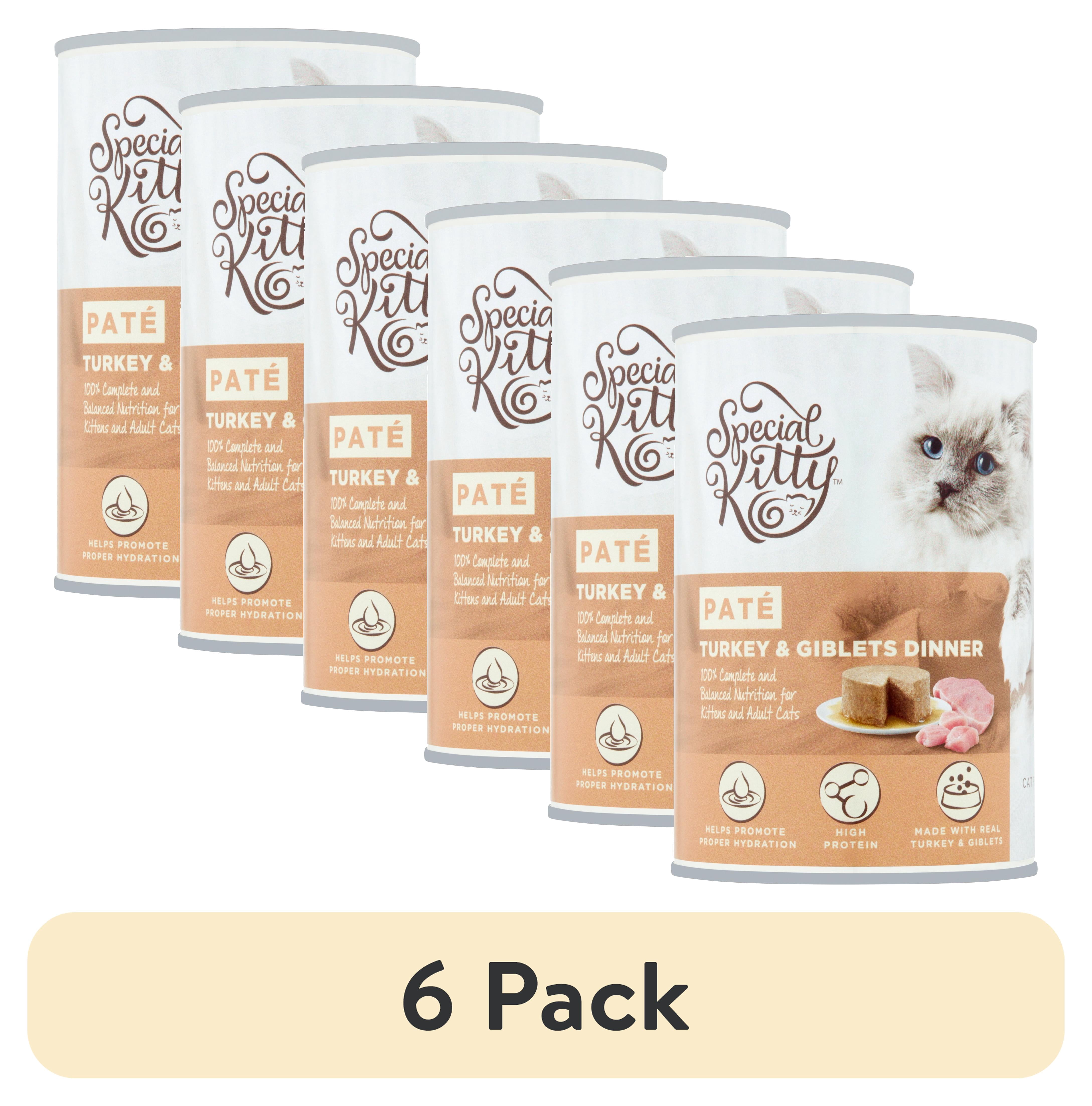 (6 pack) Special Kitty Turkey & Giblets Dinner Pate Wet Cat Food, 22 oz Can