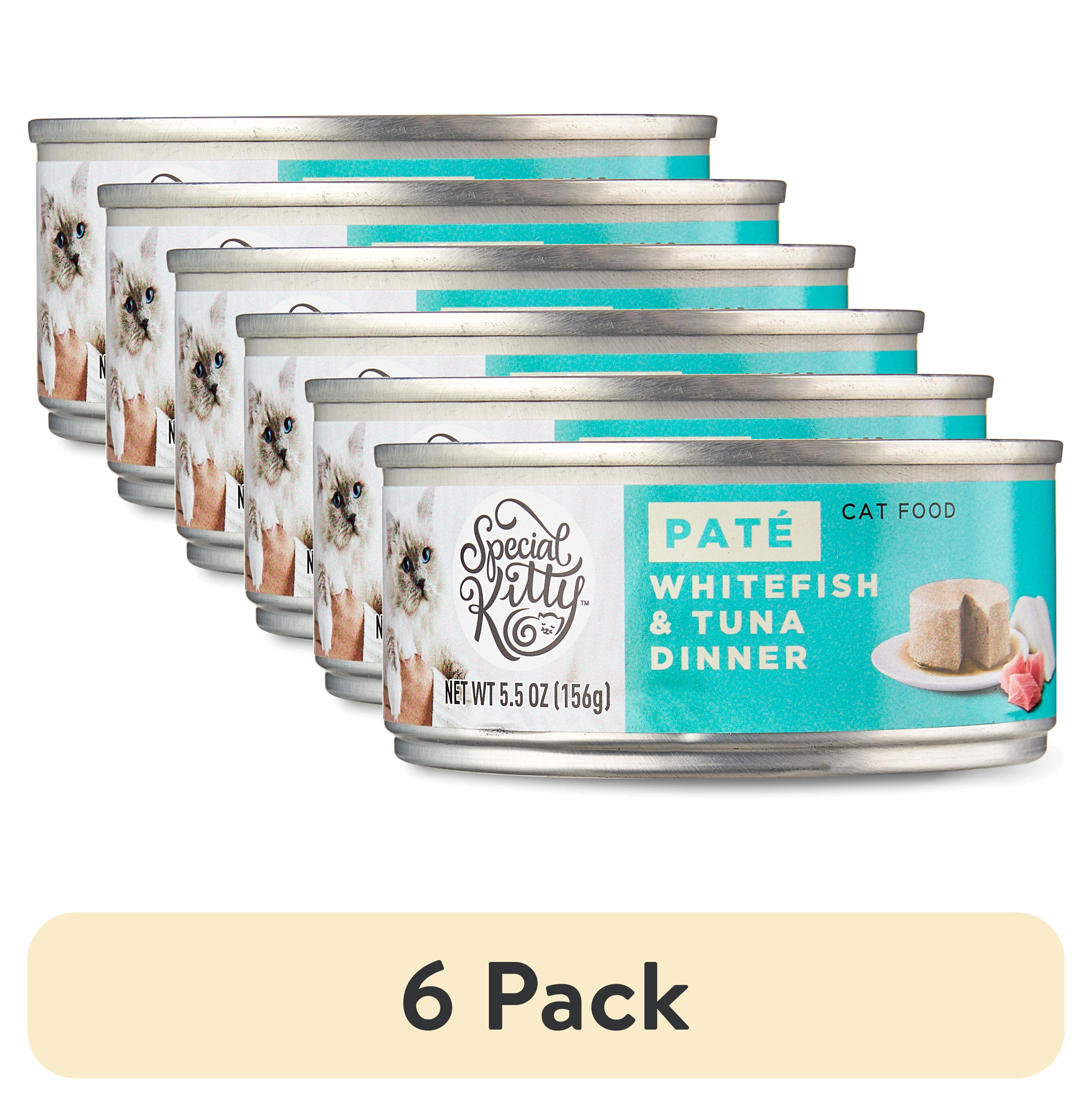 (6 pack) Special Kitty Whitefish & Tuna Dinner Pate Wet Cat Food, 5.5 oz Can