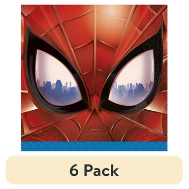 (6 pack) Spiderman Birthday Paper Luncheon Napkins, 6.5in,16ct