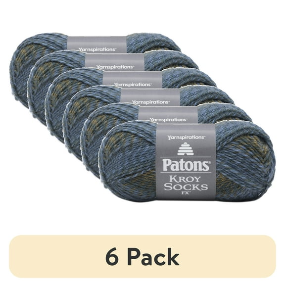 (6 pack) Spinrite Patons Kroy Socks FX Yarn-Deep Sea