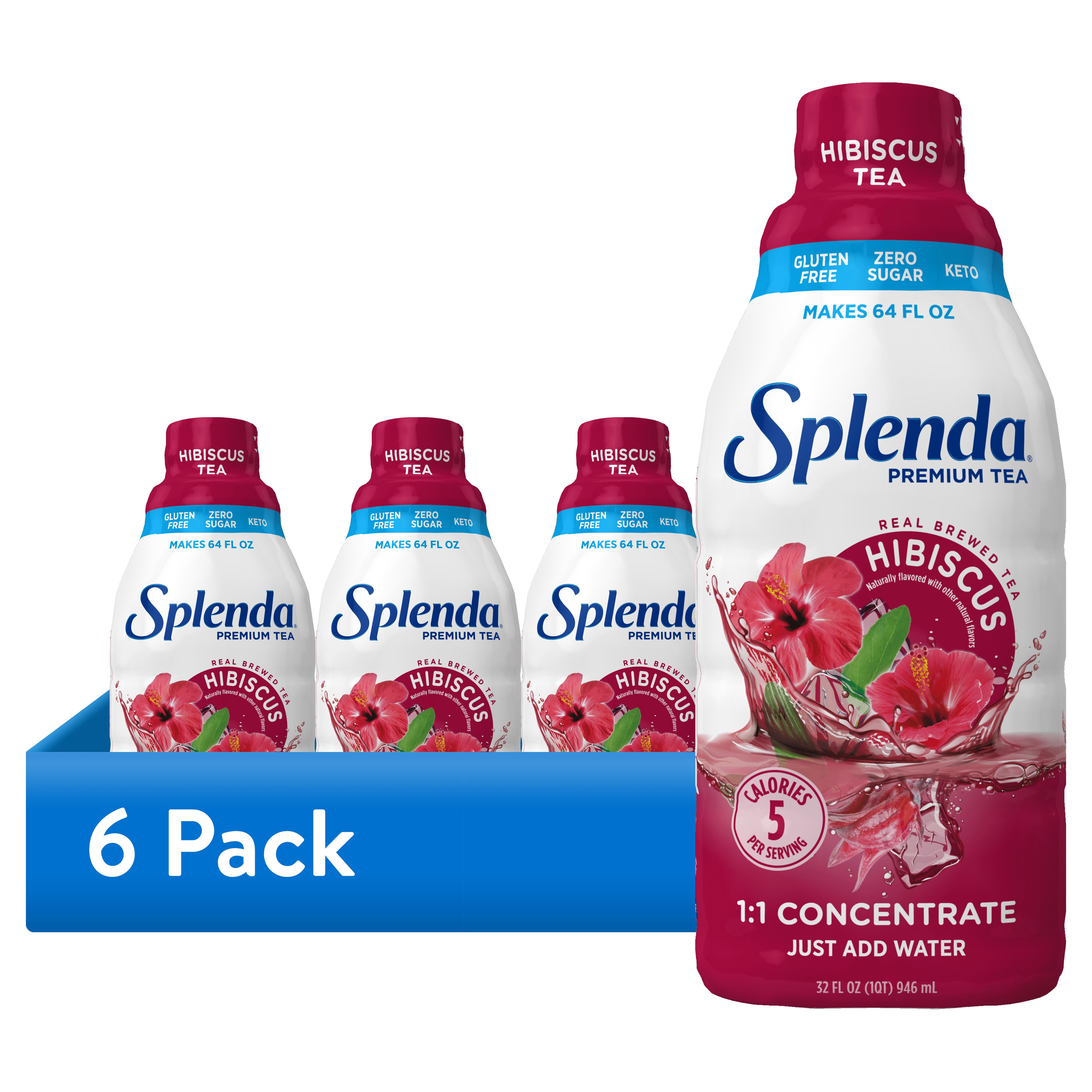(6 pack) Splenda Hibiscus Tea Concentrate - 32oz