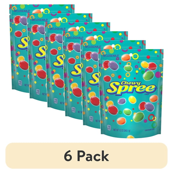 (6 pack) Spree Chewy Candy Bag (Pack of 2)