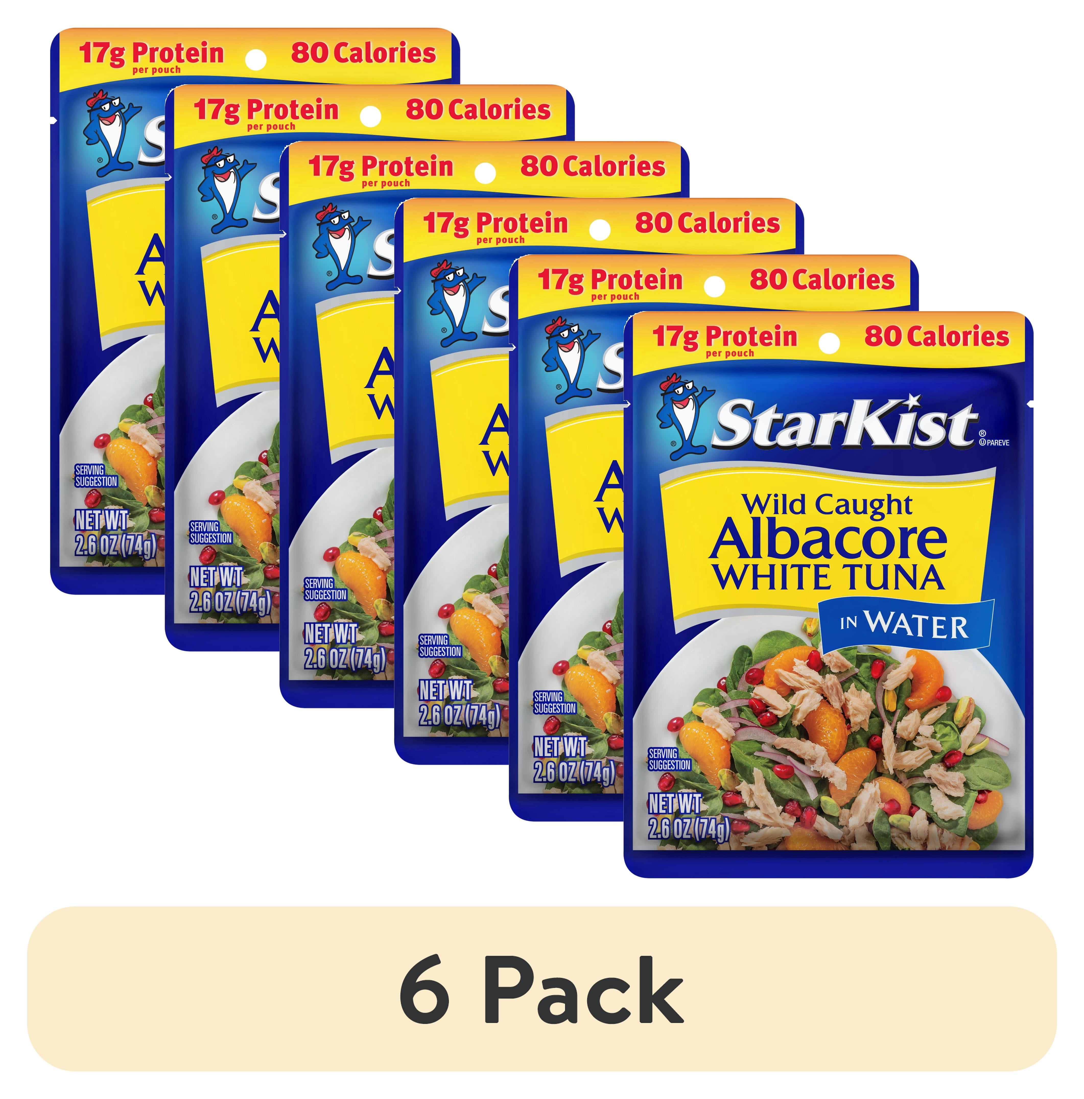 (6 pack) StarKist Albacore White Tuna in Water, 2.6 oz Pouch