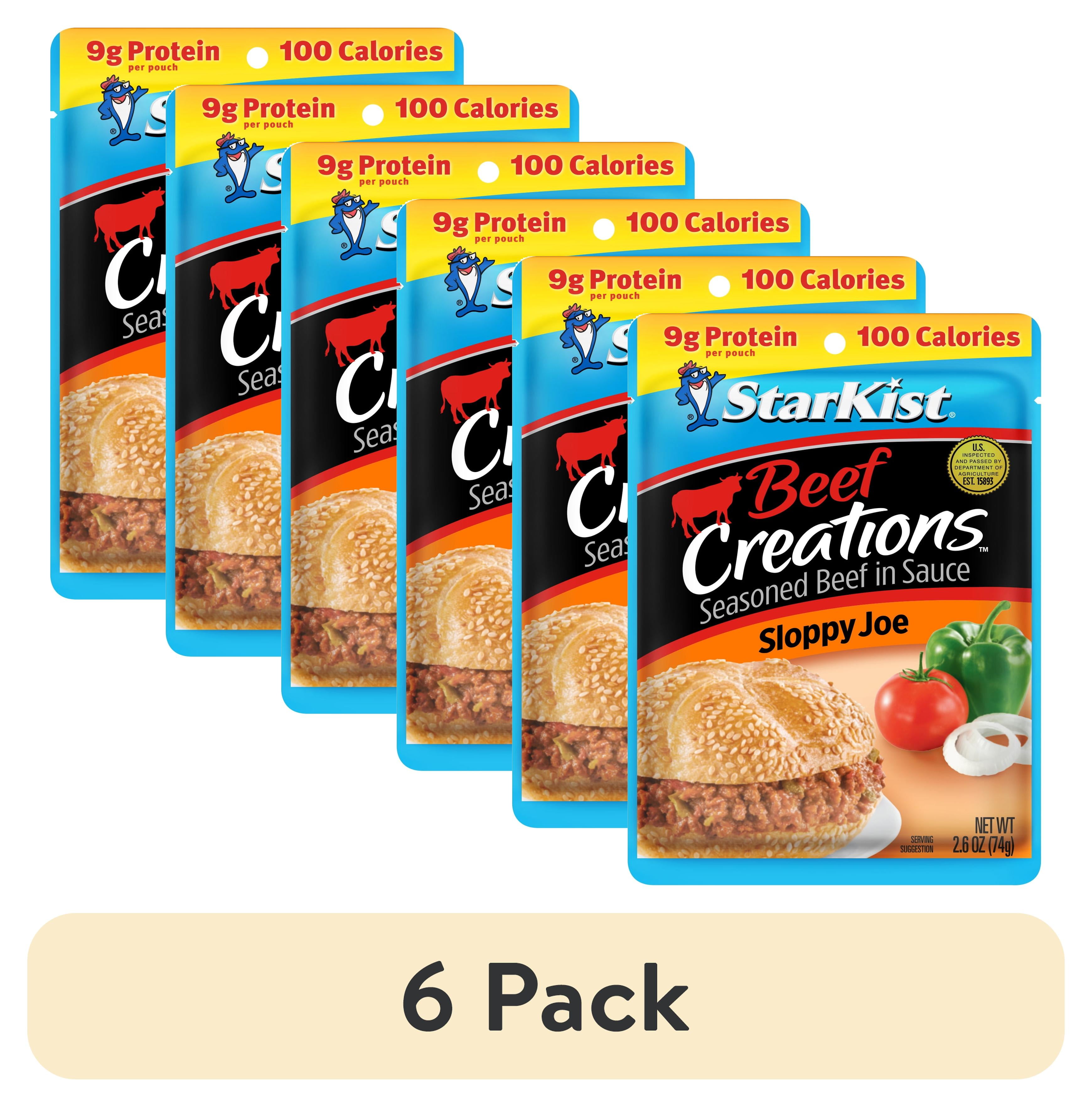 (6 pack) StarKist Beef Creations Sloppy Joe Seasoned Beef in Sauce, 2.6 ...