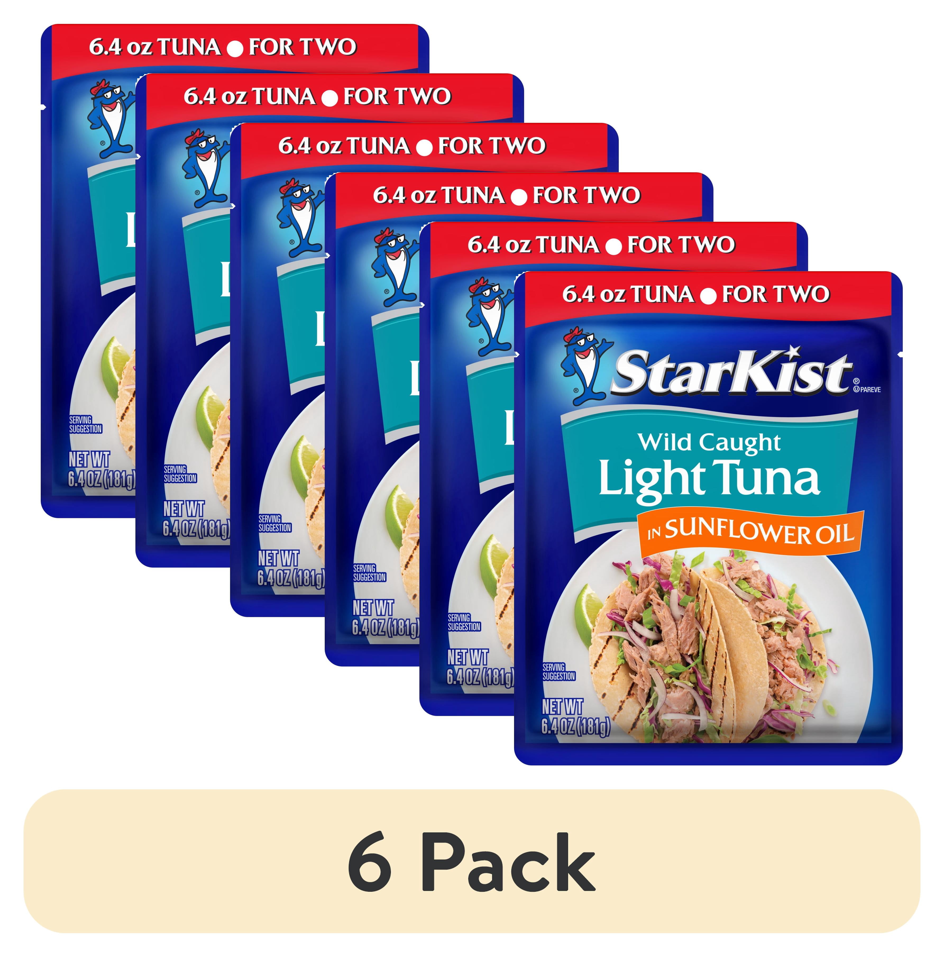 (6 pack) StarKist® Chunk Light Tuna in Sunflower Oil - 6.4 oz Pouch