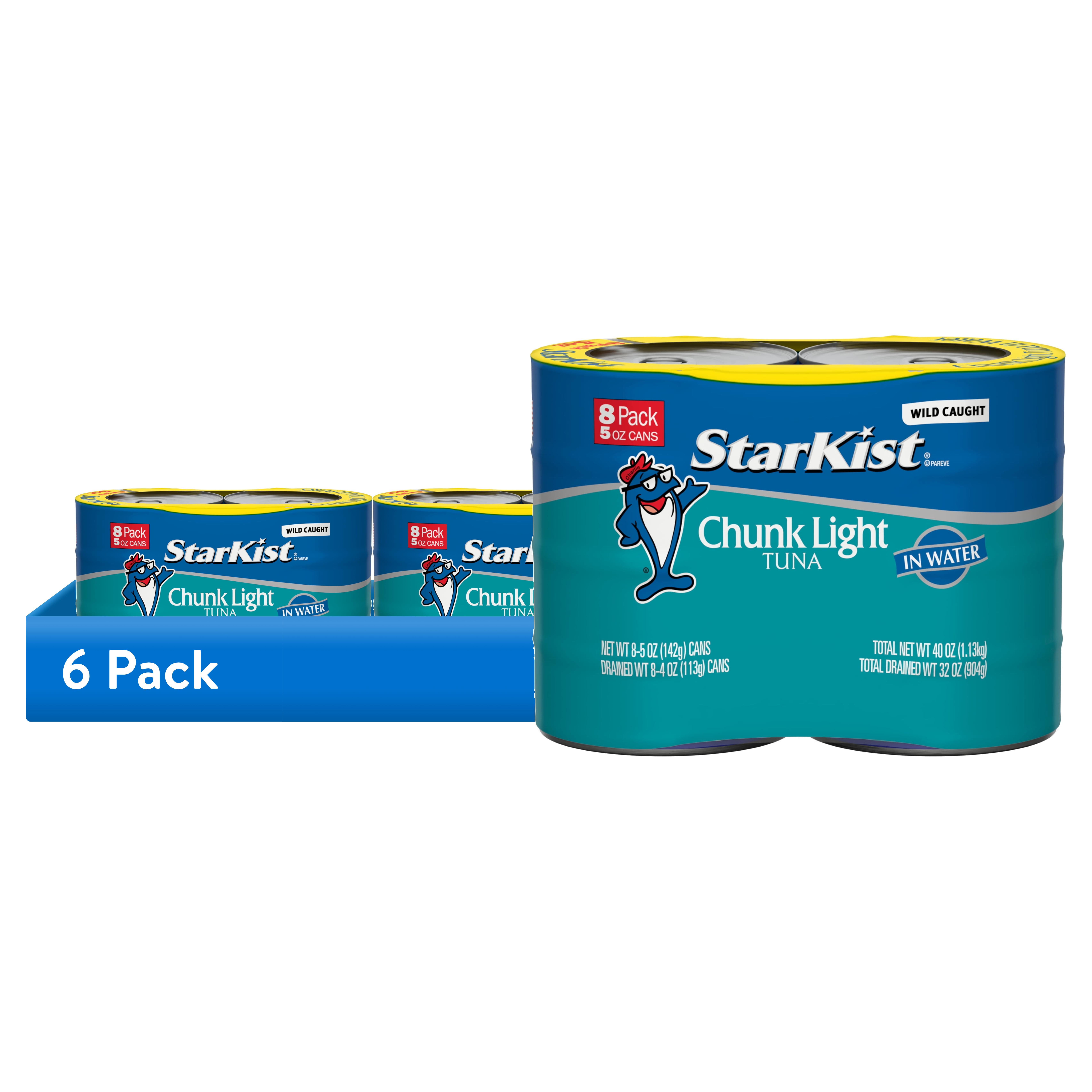 (6 pack) StarKist Chunk Light Tuna in Water, 5 oz, 8 Cans