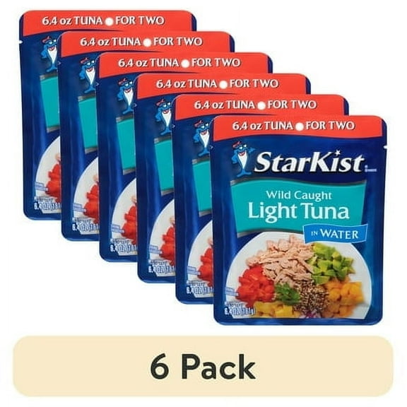 (6 pack) StarKist Chunk Light Tuna in Water, 6.4 oz. Pouch