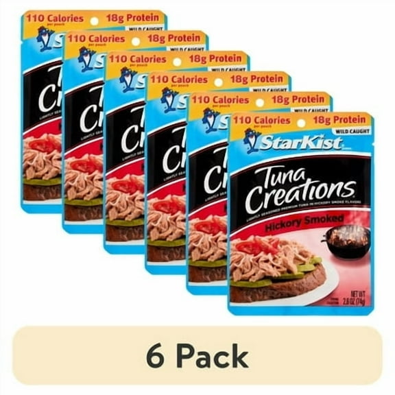 (6 pack) StarKist Tuna Creations, Hickory Smoked, 17g Protein, 2.6 Ounce Pouch