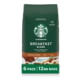 thumbnail image 1 of (6 pack) Starbucks Breakfast Blend, Ground Coffee, Medium Roast Hot or Iced Coffee, 12 oz (6 Bags), 1 of 11