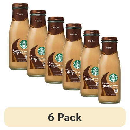 (6 pack) Starbucks Frappuccino Mocha Iced Coffee Drink, 13.7 fl oz Bottle