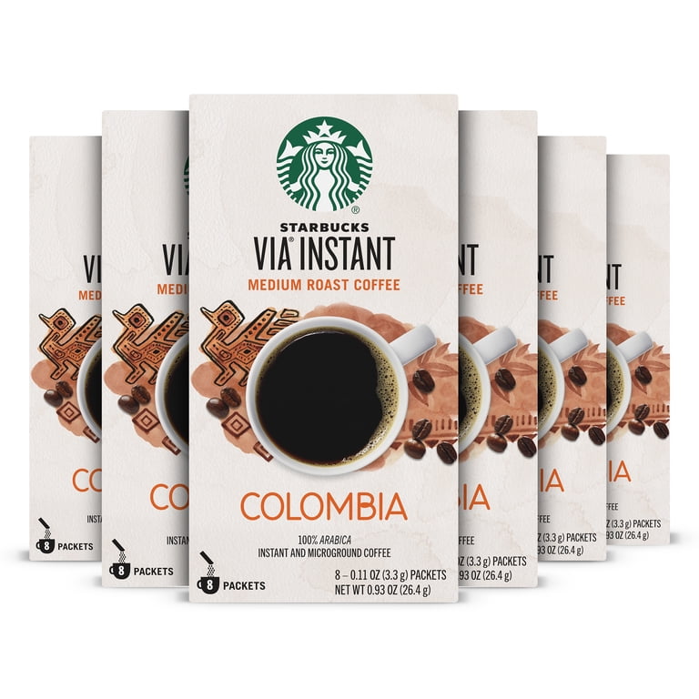 6 pack) Starbucks VIA Instant Single-Origin Colombia, Instant