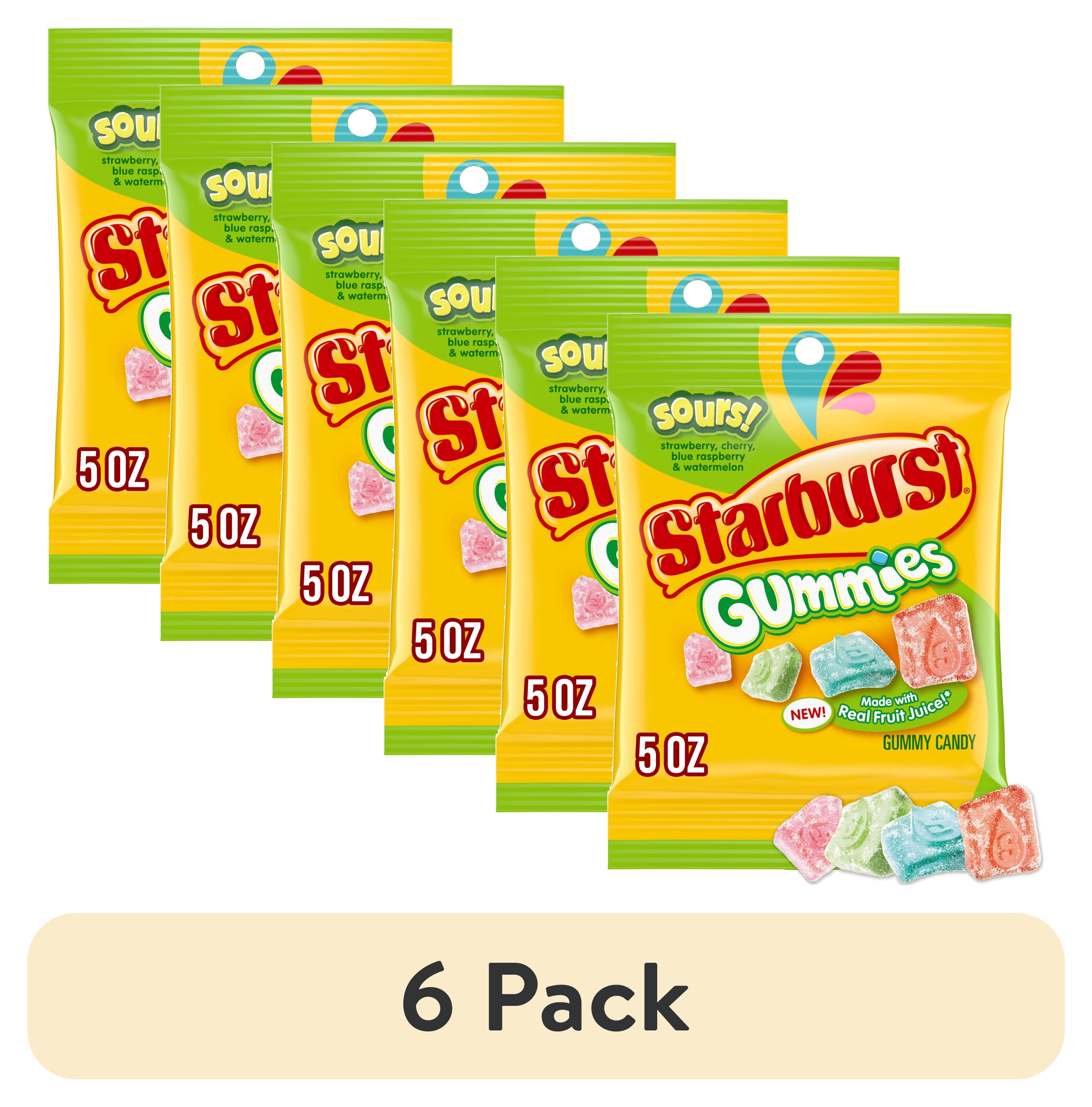 (6 pack) Starburst Gummies Sours Gummy Candy - 5 oz Bag
